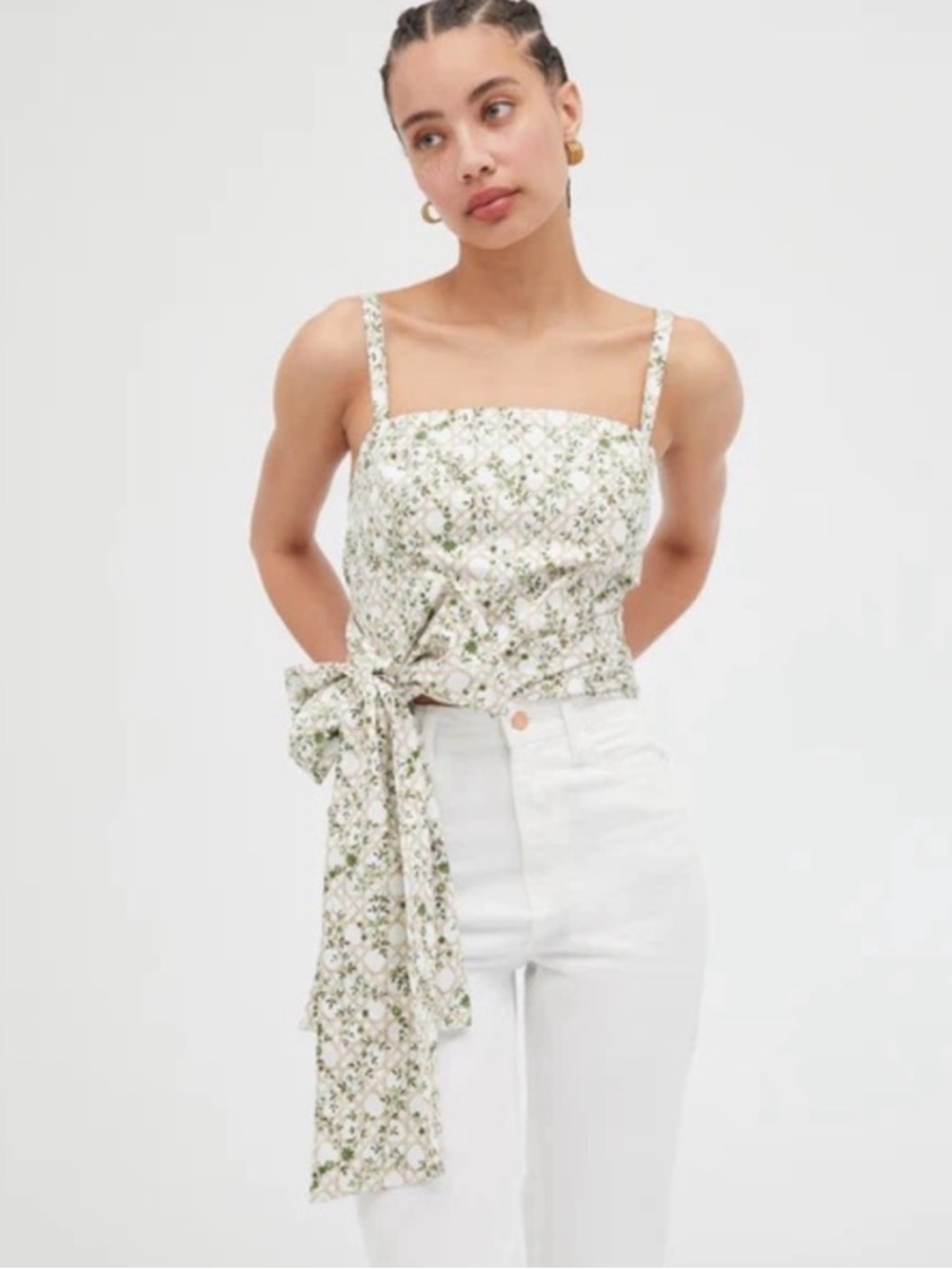 The Miranda Top - Sand Basketweave Vine